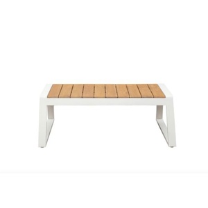 Modern Luxury Outdoor Aluminum & Acacia Wood 4-Piece Patio <b>Sofa</b> <b>Set</b> with Cushions for Resort, Garden & Hotel - Product Image 2
