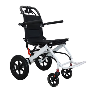 Sedia a rotelle portatile Ultra leggera pieghevole freno a mano per anziani trolley da viaggio disabile sedia medica - Product Image 2