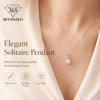 Collier pendentif en moissanite, argent 925, coupe ronde, couleur D, chaîne scintillante, luxe léger, minimaliste, pour femme, cadeau quotidien