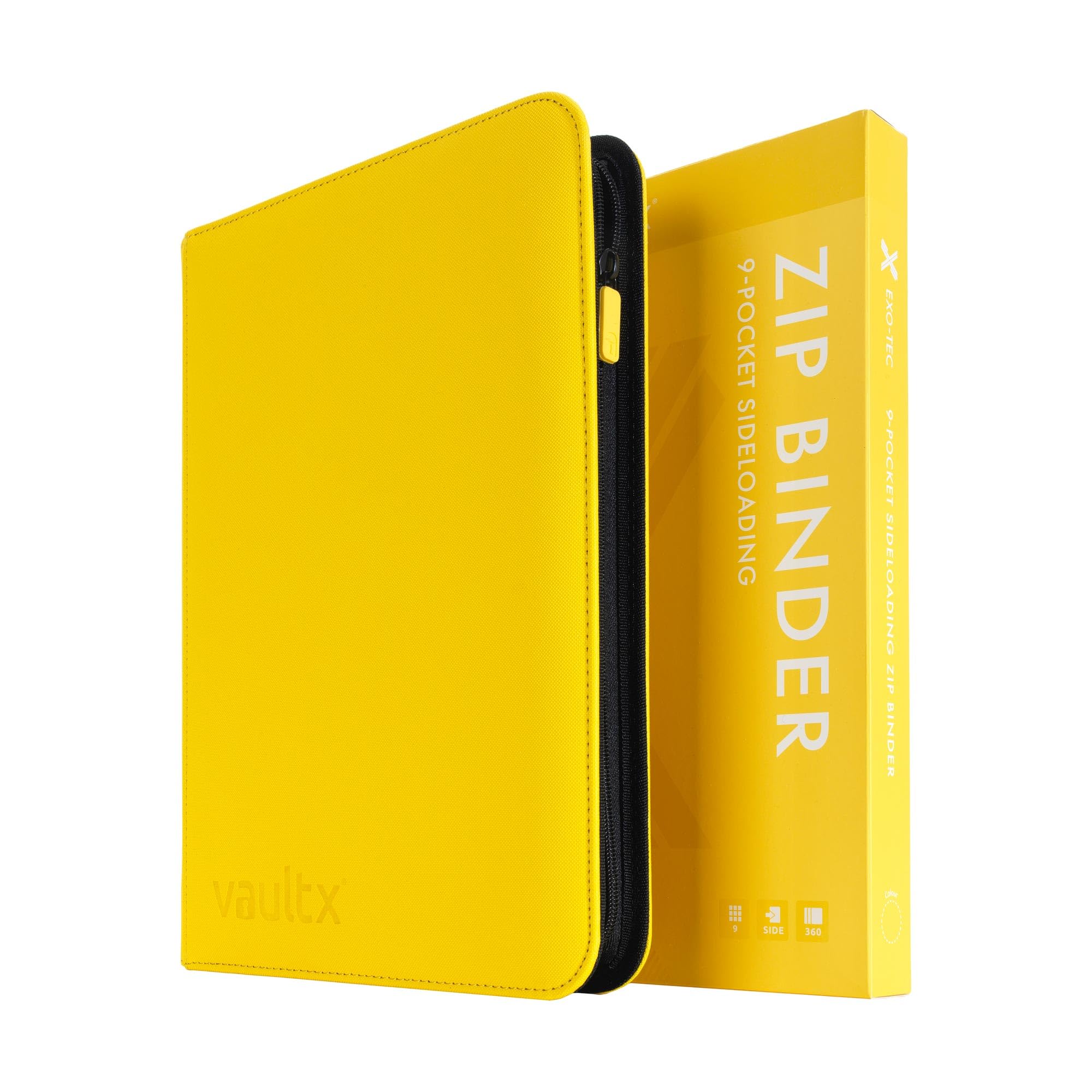 vault x 9 pocket trading card zip binder Exo-Tec 9-Pocket The sideloading pocket design ensures cards stay firmly in place Vault X Exo-Tec Zip Binder
