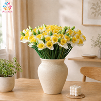 Bunga Narcissus Buatan yang Terasa Seperti Asli |   Buket Bunga Daffodil Seperti Asli |   Bunga Musim Semi Palsu Grosir untuk Dekorasi Pernikahan dan Rumah