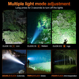 Oplaadbare Dimbare Heldere Schakelaar Zijlicht 3000 Lumen 7070 Witte Laserdiode Voor De Jacht Vissen 'S Avonds Gebruik Led Zaklamp - Product Image 3