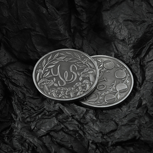 Moneda de desafío de Metal de gato de seta de plata con pistola en relieve personalizada - Product Image 4