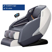 Silla de Masaje Spa Plegable Portátil de Gravedad Cero 3D de Lujo, 120W, Eléctrica Inteligente con Control por Voz, Recargable por USB