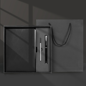 판촉 고급 가죽 노트북 사용자 정의 로고 노트북 선물 상자 학교 판촉 학생 선물 - Product Image 1