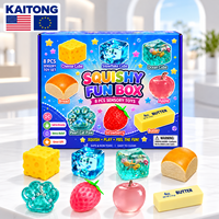 KAITONG Ensemble de 8 jouets squishy mixtes avec cubes transparents et une patte de chat effet nacré pour la vente au détail de jouets à presser