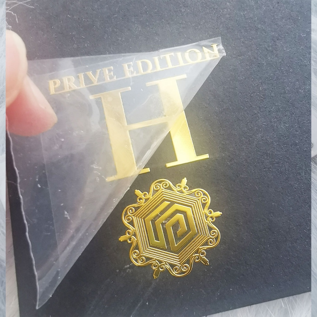 Newest Durable UV Printed Embossed Electroforming Metal Nickel Gold Waterproof Customizable Adhesive Stickers