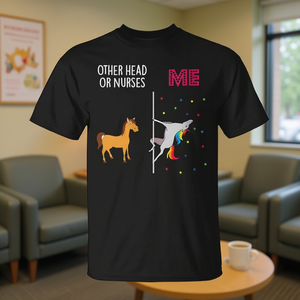 Camiseta Head Or Nurse Unicorn Others You, color negro, unisex, talla para adultos S M L XL XXL - Product Image 3