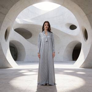 Elegant Maxi Rhinestone Polyester Abaya for Muslim Women Luxury Party Occasion Trendy Wholesale Custom OEM Supplier - Product Image 1