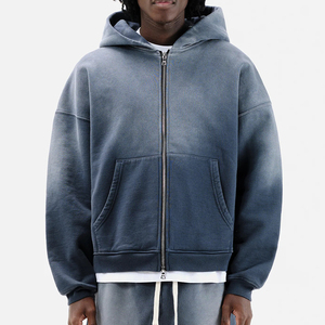 <span class=keywords><strong>Felpa</strong></span> <span class=keywords><strong>con</strong></span> cappuccio da uomo Premium <span class=keywords><strong>con</strong></span> Zip <span class=keywords><strong>blu</strong></span> <span class=keywords><strong>con</strong></span> tasca anteriore e polsini regolabili per un Comfort Casual taglie forti felpe <span class=keywords><strong>con</strong></span> cappuccio da uomo - Product Image 2