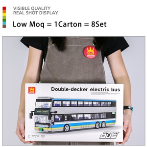 Serie de Bloques de Construcción de Autobuses de Dos Pisos para Importadores, Juguetes de Transporte Interurbano, Tiendas de Juguetes y Juguetes con Empaque Personalizado - Product Image 2