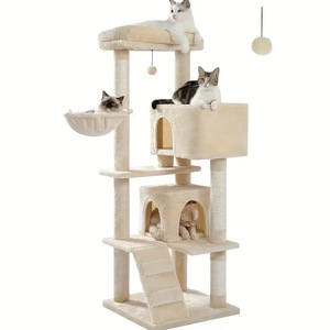 Persediaan produk hewan peliharaan besar Multi-level pohon kucing menggaruk Menara kucing memanjat pohon Kondominium menara mainan hewan peliharaan untuk kolom kucing - Product Image 6