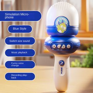 Mikrofon Bambu Edukatif untuk Anak-anak, Mainan Karaoke Bernyanyi dan Rekaman dengan Desain Nada Do <span class=keywords><strong>Re</strong></span> Mi, Rekaman Satu Tombol untuk Anak Laki-laki dan Perempuan - Product Image 6