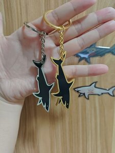 2026 New Blnieece Luxury Aluminum Alloy <b>Car</b> Luggage Zipper Paul and Shark Custom Metal Keychain Charm Black/Golden <b>Polished</b> - Product Image 4