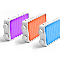 Panneau LED RVB portable 25W pour studio, lumière d'appoint photo légère et rechargeable pour tous les lieux