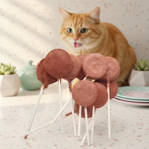 Friandises pour chats en forme de sucette lyophilisée, best-seller OEM, à base de pitaya, de poulet, de patate douce violette, sans céréales, riches en protéines, pour la santé de la peau <span class=keywords><strong>et</strong></span> du pelage - Product Image 1
