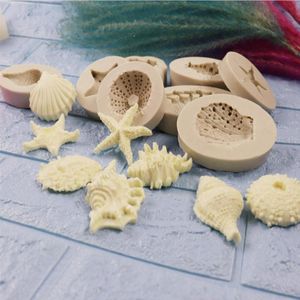 แม่พิมพ์เค้กซิลิโคน 3 มิติ รูปเปลือกหอยหลากสี สำหรับทำขนมอบ DIY อุปกรณ์ทำขนมที่บ้าน รุ่น H935 ขายส่ง - Product Image 3