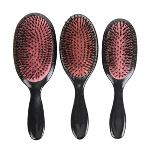 Peigne à poils de porc de grande taille avec dents en nylon, base en caoutchouc et ABS, pour usage domestique, peigne lissant - Product Image 2
