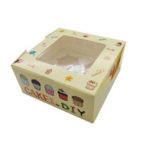 Boîte d'emballage personnalisée en Pvc pour gâteau de noël, tarte aux œufs, cookies faits à la main, boîte d'emballage de bonbons avec fenêtre transparente en Pvc