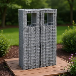 Pali per Gabbioni in Ferro 19.7x19.7x70.9 Pollici, Resistenti alle Intemperie, Ornamenti da Giardino, Elegante Decorazione per Esterni - Product Image 2