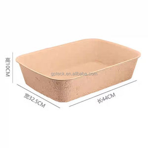 Caja de Arena Desechable Biodegradable para Mascotas, Material Vegetal Ecológico, Papel Barnizado Brillante, Tamizado, Estampado de Superficie - Product Image 6
