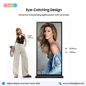 フロアスタンディングデジタルサイネージプレーヤービデオ広告画面ディスプレイパネル4KTVスマート屋内LCDキオスクAndroidトーテムデジタル