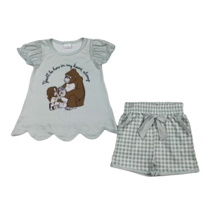 Conjunto de Ropa de 2 Piezas para Niñas Pequeñas, Camiseta y Pantalones Cortos Casuales de Primavera/Otoño, Transpirable, con Diseño de Volantes, Nuevos Diseños, Venta al Por Mayor - Product Image 1
