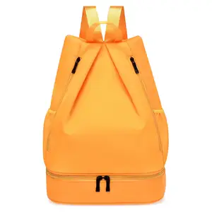 New Custom Polyester Oxford Large Sports Drawstring Backpack Bag Gym String Cinch Sack School Bag