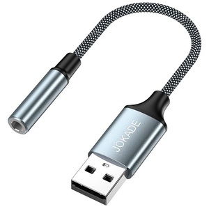 Adaptador de audio Jokade de 3.5mm a USB para auriculares y micrófono - Product Image 1