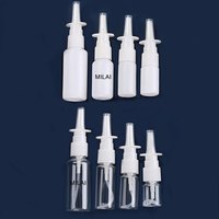 Flacon pulvérisateur nasal transparent vide en PET de 10 ml pour usage pharmaceutique, idéal pour le lavage de la cavité nasale avec du sérum physiologique
