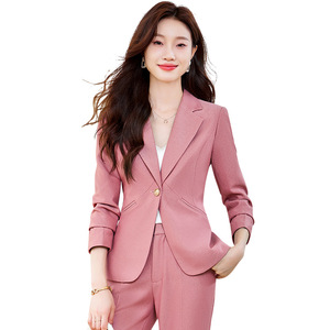 Women's Suit <b>Set</b> Polyester Three Quarter Sleeve Anti-Wrinkle <b>Office</b> Lady Autumn Wear - Product Image 5