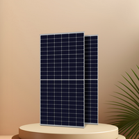 Panneau solaire monocristallin en silicium de type N de 600 W, demi-cellule, efficacité de 23,32 %, argent + noir, stations d'énergie solaire, systèmes solaires domestiques