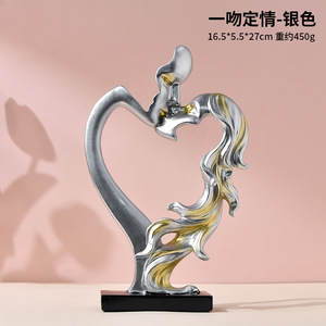 Résine Embrasser <span class=keywords><strong>Couple</strong></span> Sculpture Abstraite Homme <span class=keywords><strong>et</strong></span> Femme Baiser Statue pour La Décoration Intérieure De Mariage Moderne <span class=keywords><strong>Couple</strong></span> Figurines - Product Image 2