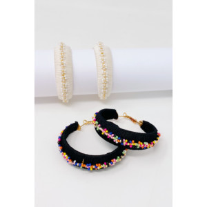 Pendientes de Aro con Cuentas - Product Image 3