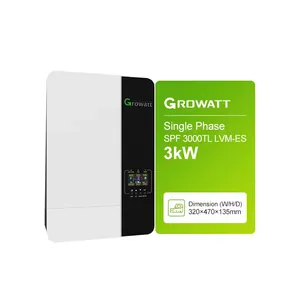 Growatt 3kw Us Versie Enkele Fase 24V 48V Batterij 110V 120vac Prijs 3kva 3000W Diesel Generator Mppt Off Grid Opslag Omvormer