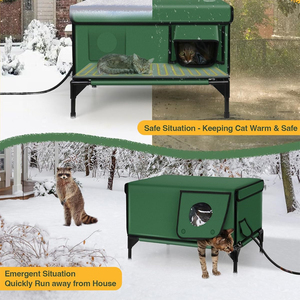 Großhandel Nachhaltiges und solides Kleintierhaus für den Außenbereich – Beheiztes Katzenhaus für den Winter - Product Image 2