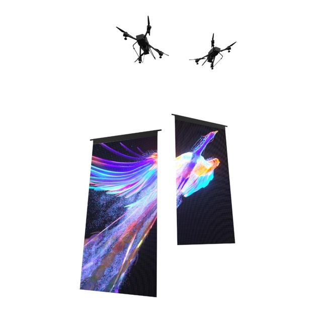 Likeled P10 Indoor Foldable LED Mesh Display Screen with HDR10+ Adobe RGB 98% 10mm Pixel Pitch IP43 Waterproof 600cd Brightness