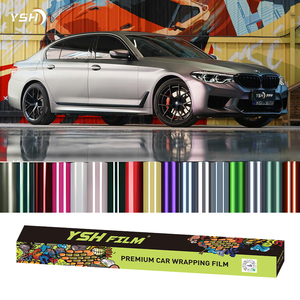 YSH fabbrica Premium auto pellicola avvolgente in vinile consegna rapida PVC lucido con bolle di aria senza Glitter con 3-5 anni di garanzia - Product Image 1