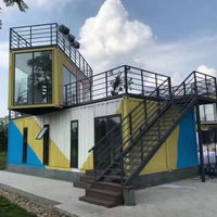 Maison créative en verre à structure en acier Module d'espace pour maison préfabriquée Cabine Apple pour vivre et travailler