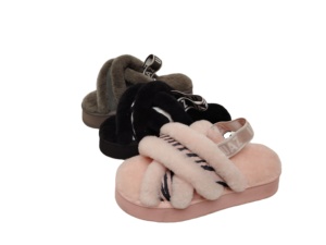 <span class=keywords><strong>Ciabatte</strong></span> da donna personalizzate <span class=keywords><strong>con</strong></span> <span class=keywords><strong>fascia</strong></span> incrociata, in pelliccia, a punta aperta, <span class=keywords><strong>con</strong></span> plateau, in peluche, <span class=keywords><strong>con</strong></span> cinturino posteriore, antiscivolo, per interni ed esterni - Product Image 1
