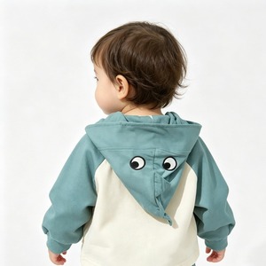 Vêtements pour bébé <span class=keywords><strong>printemps</strong></span>-été, confortables, anti-UV, 100% coton, unisexes, hauts pour bébé, motifs de dessins animés d'animaux, vêtements pour bébé à capuche - Product Image 3