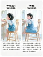 Coussin rehausseur pour chaise haute enfant 39x39cm en mousse haute densité, coussin de siège bébé avec housse lavable en soie glacée, épaisseur 5cm 10cm
