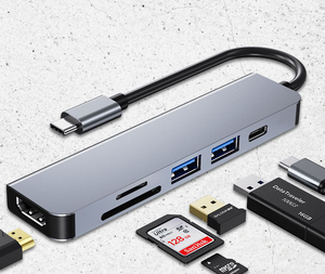 Six-in-one Docking Station Type-<b>c</b> Cross-border USB <b>HUB</b> Laptop USB to Hdm VGA Versatility - Product Image 2