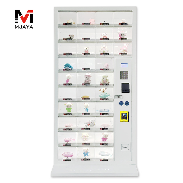 MJAYA Hospital Schools Vending Machine for Snacks/Coffee/Capsules Cans Coin/Bill/Credit Card Payment LCD Display Square Shape