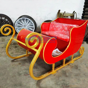 Trineo Navideño de Tamaño Real para Exteriores, Trineo de Cenicienta de Doble Fila Cómodo, Trineo de Papá Noel - Product Image 6
