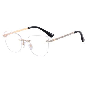 Fábrica en Stock Sano Corte sin montura Gafas lisas Marco Elegante Moda Nuevo diseño Disponible Gafas Brille Anteojos Lunettes - Product Image 3