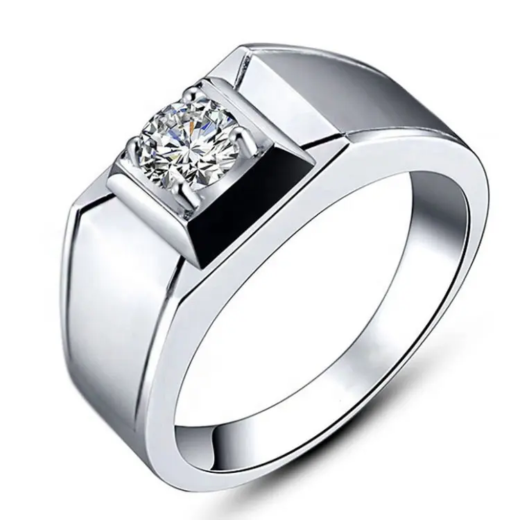 Xiacheng anel de diamante masculino, grande, de luxo, chique, único, noivado, preço de partida, para homens