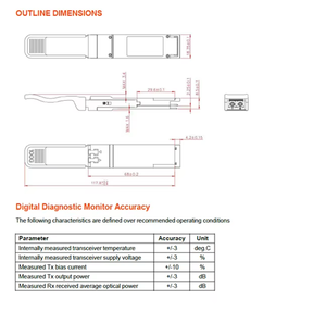 Module émetteur-récepteur optique GOXQ28 13100G LR4 1310nm 10KM Connecteur LC Solution réseau fibre optique monomode - Product Image 4
