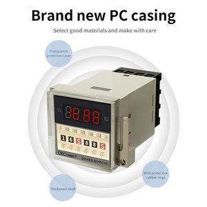 Digitaler LED Programmierbarer Zeitschalter DH48S-S 0,1S-99H Steckdosenbasis AC/DC 12V 24V 36V 110V 220V 380V Wiederholzyklus-<span class=keywords><strong>Timer</strong></span> - Product Image 2