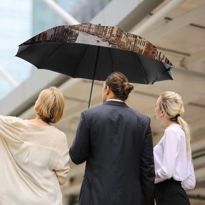 Custom Any Text Logo Image Picture Compact Travel <strong>Umbrella</strong> Personalized Folding Portable <strong>Windproof</strong> Rain Sun Advertising Gifts - Product Image 6
